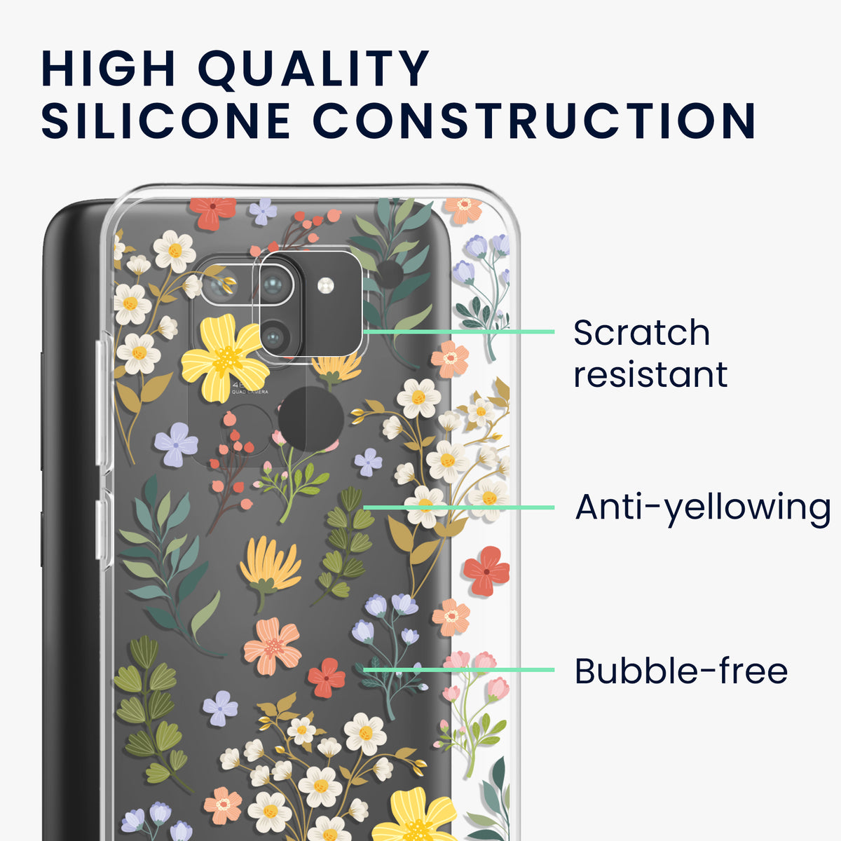 Xiaomi Redmi Note 9 Clear Silicone Phone Case