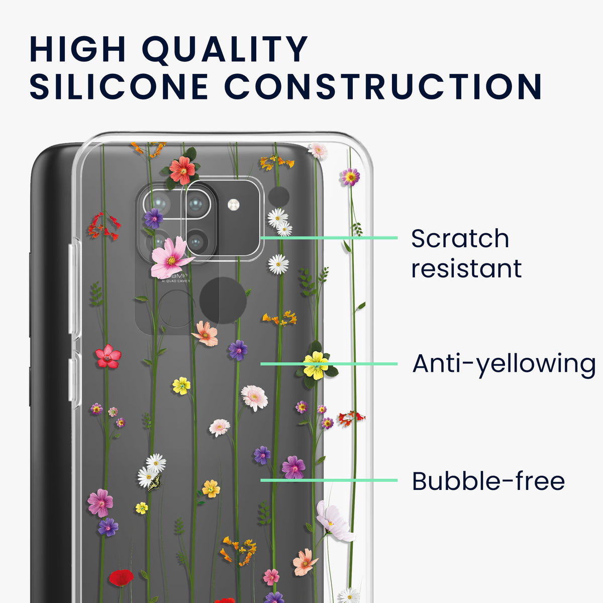 Xiaomi Redmi Note 9 Clear Silicone Phone Case