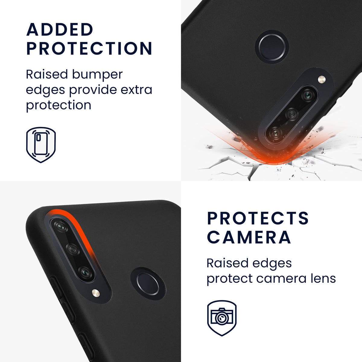 kwmobile Phone Case for Huawei Y6p Case Wireless Charging Protective Cover