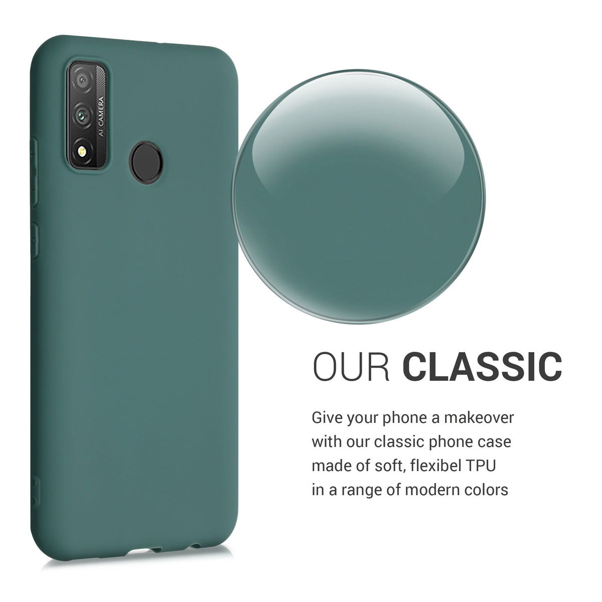kwmobile Phone Case for Huawei P Smart (2020) Case - Wireless Charging - Protective Cover