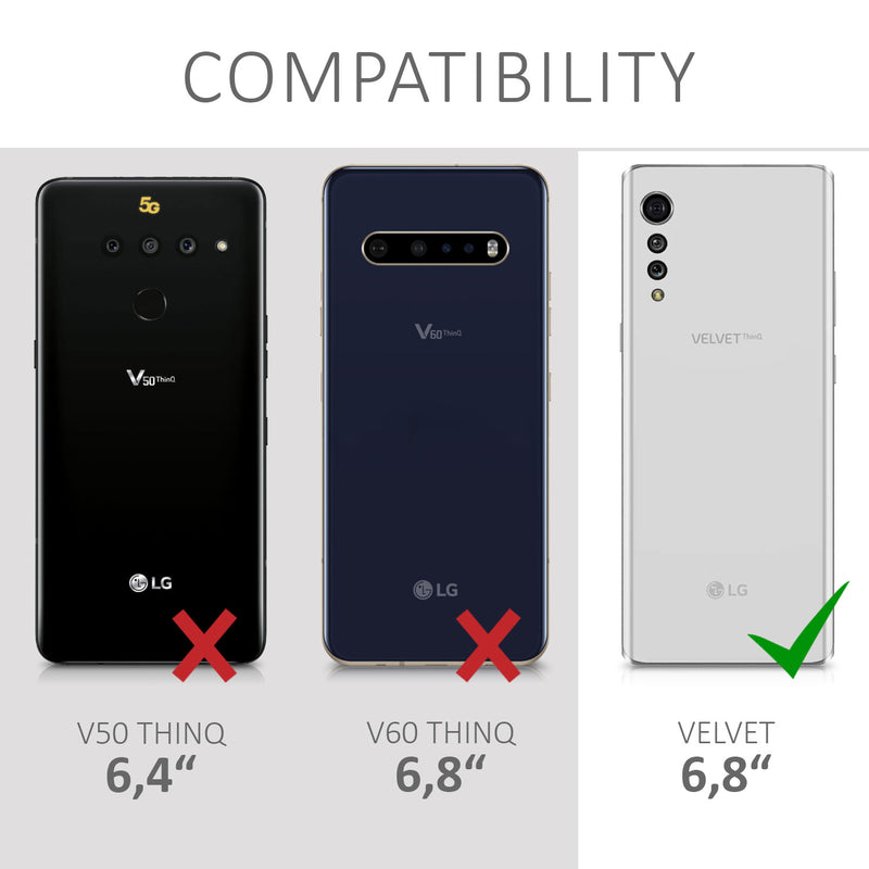 kwmobile Phone Case for LG Velvet - Cover - Wireless Charging Protective Case