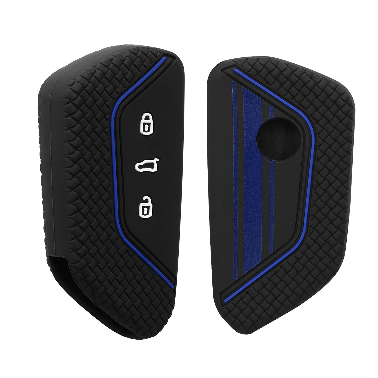 kwmobile Car Key Cover Compatible with VW Golf 8 3-Button Car Key - Key Fob Cover Don't Touch My Key