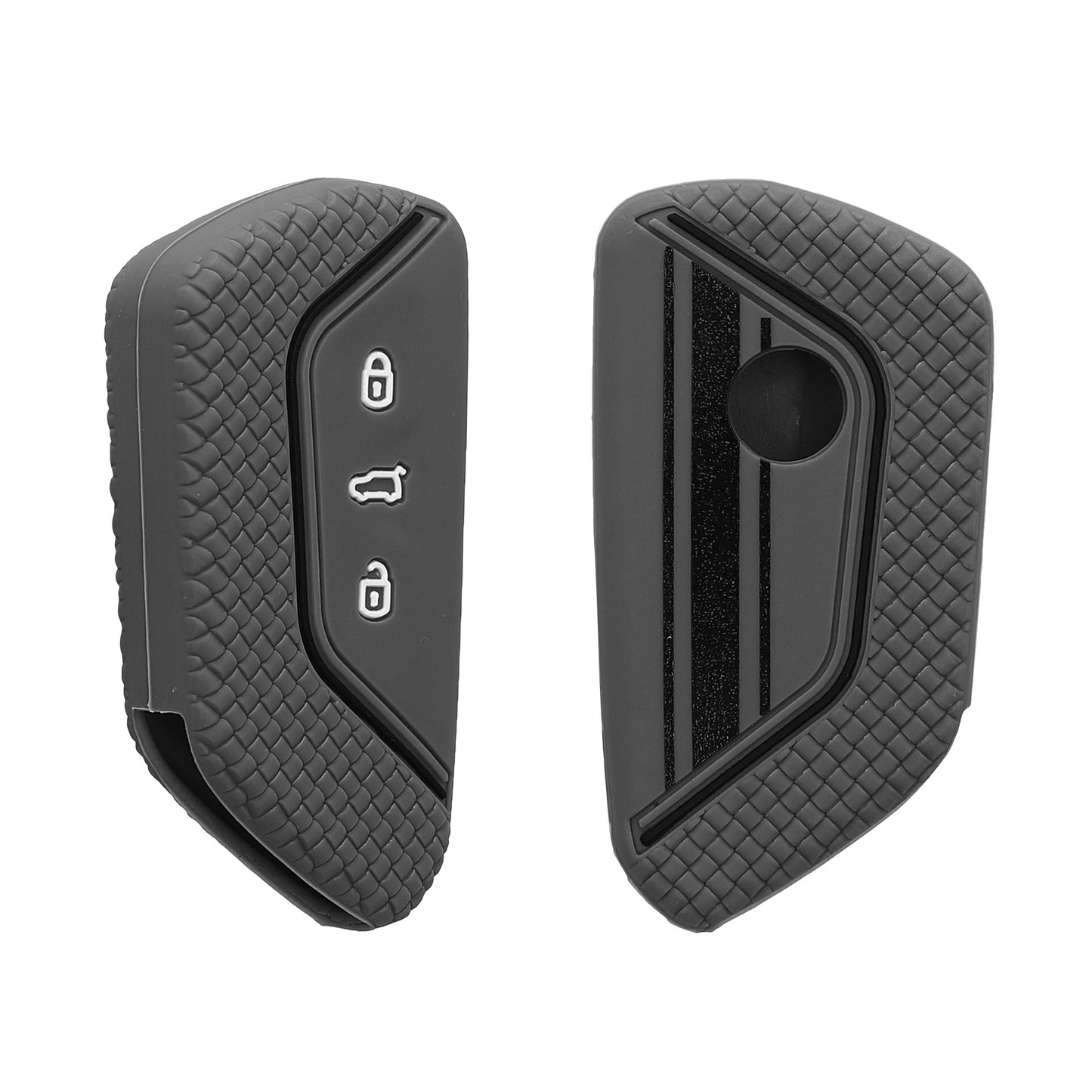 kwmobile Car Key Cover Compatible with VW Golf 8 3-Button Car Key - Key Fob Cover Don't Touch My Key