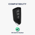 kwmobile Car Key Cover Compatible with VW Golf 8 3-Button Car Key - Key Fob Cover Don't Touch My Key