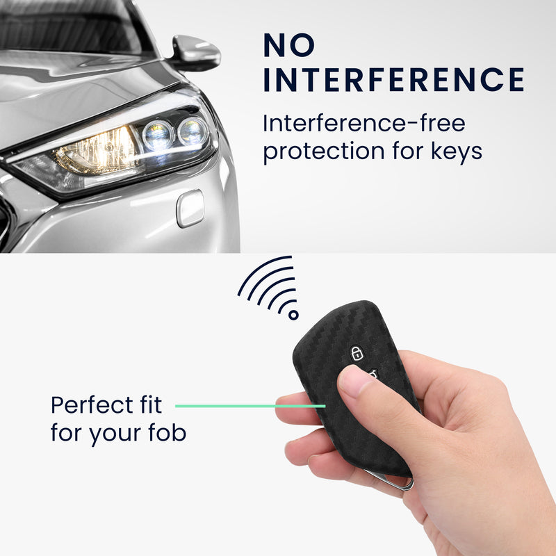 kwmobile Car Key Cover Compatible with VW Golf 8 3-Button Car Key - Key Fob Cover Don't Touch My Key