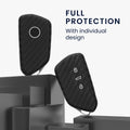 kwmobile Car Key Cover Compatible with VW Golf 8 3-Button Car Key - Key Fob Cover Don't Touch My Key