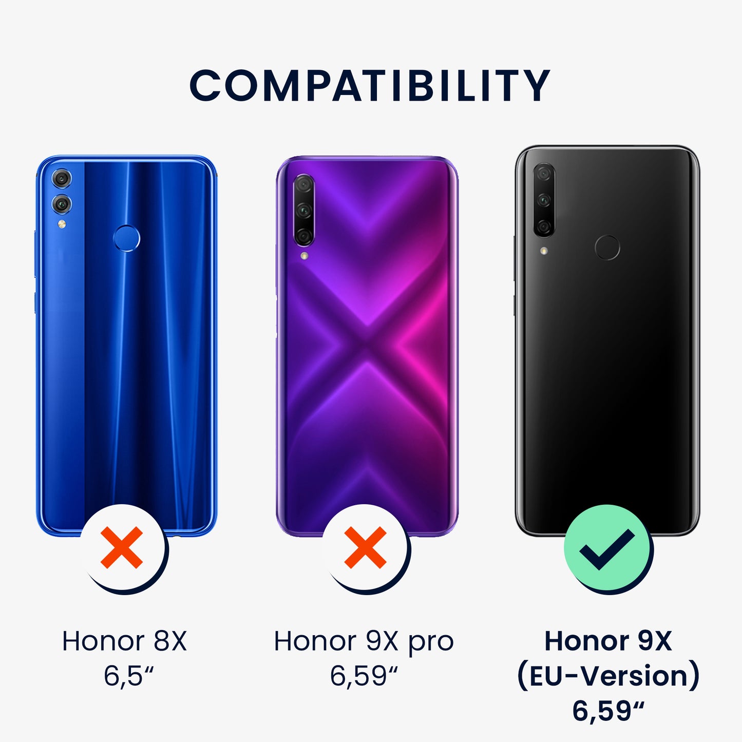 kwmobile Phone Case for HONOR 9X Case Protective Cover