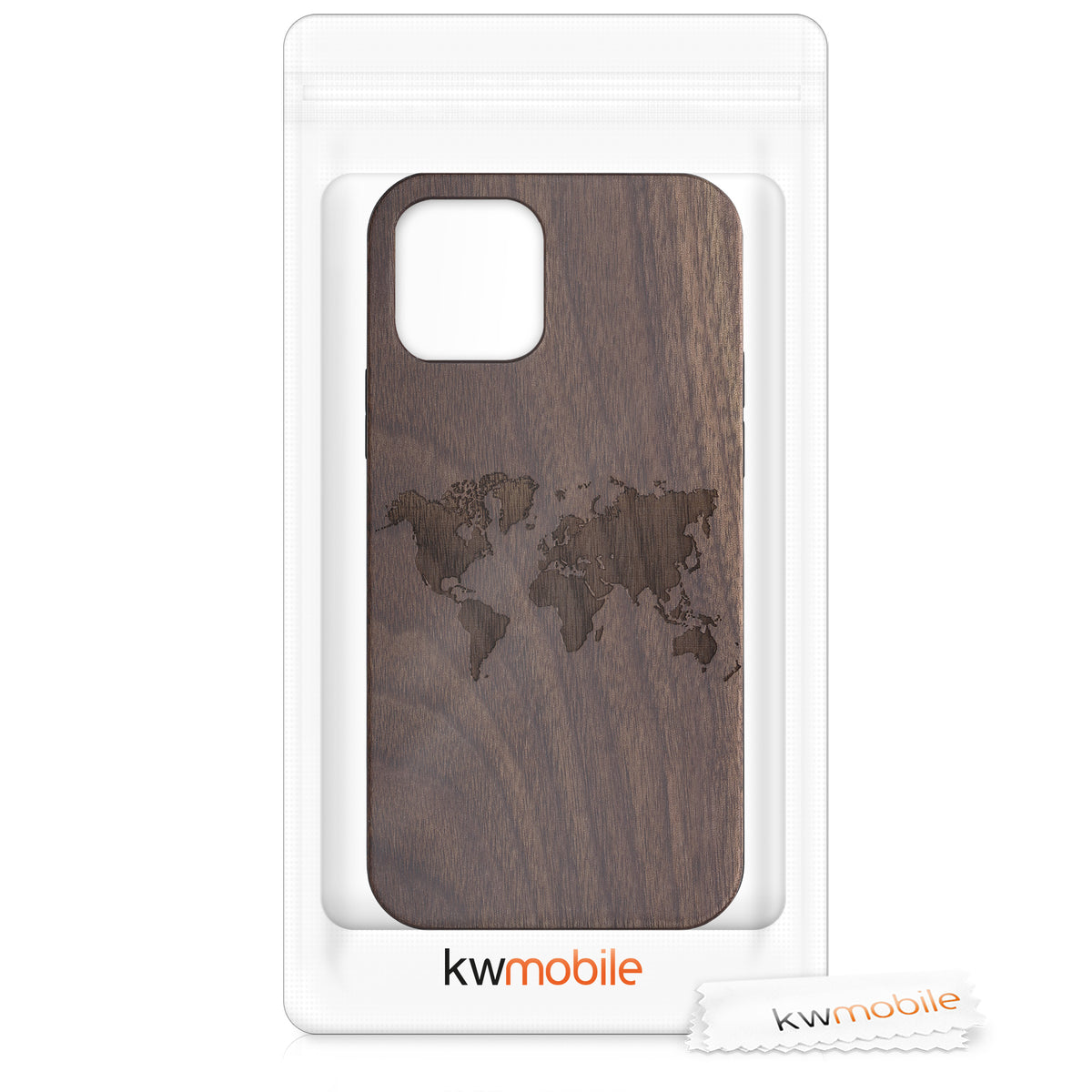 iPhone 12 / iPhone 12 Pro Shockproof Hard Case with TPU Bumper Wooden Compass