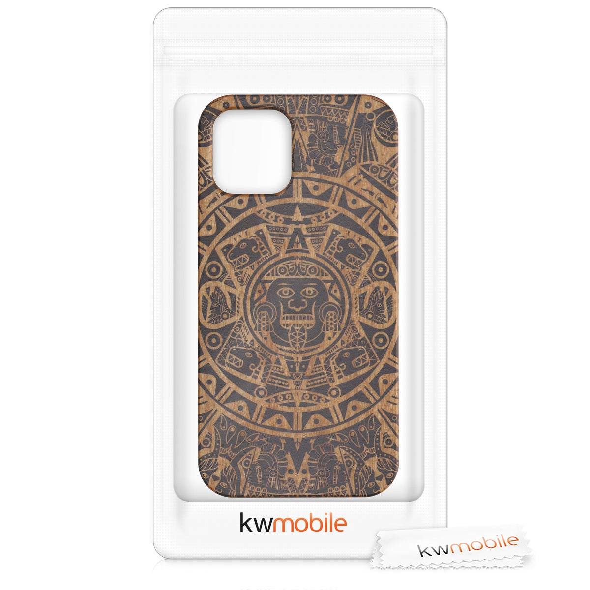 iPhone 12 / iPhone 12 Pro Shockproof Hard Case with TPU Bumper Wooden Compass