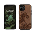 iPhone 12 / iPhone 12 Pro Shockproof Hard Case with TPU Bumper Wooden Compass