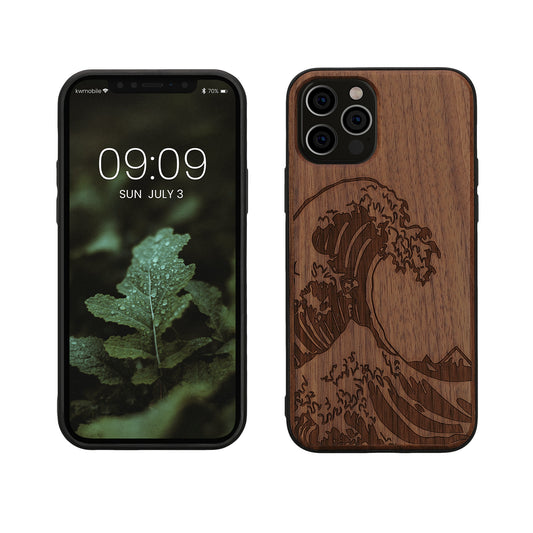 kwmobile Case Compatible with Apple iPhone 12 / iPhone 12 Pro Case - Phone Cover - TPU Phone Case Compass Vintage