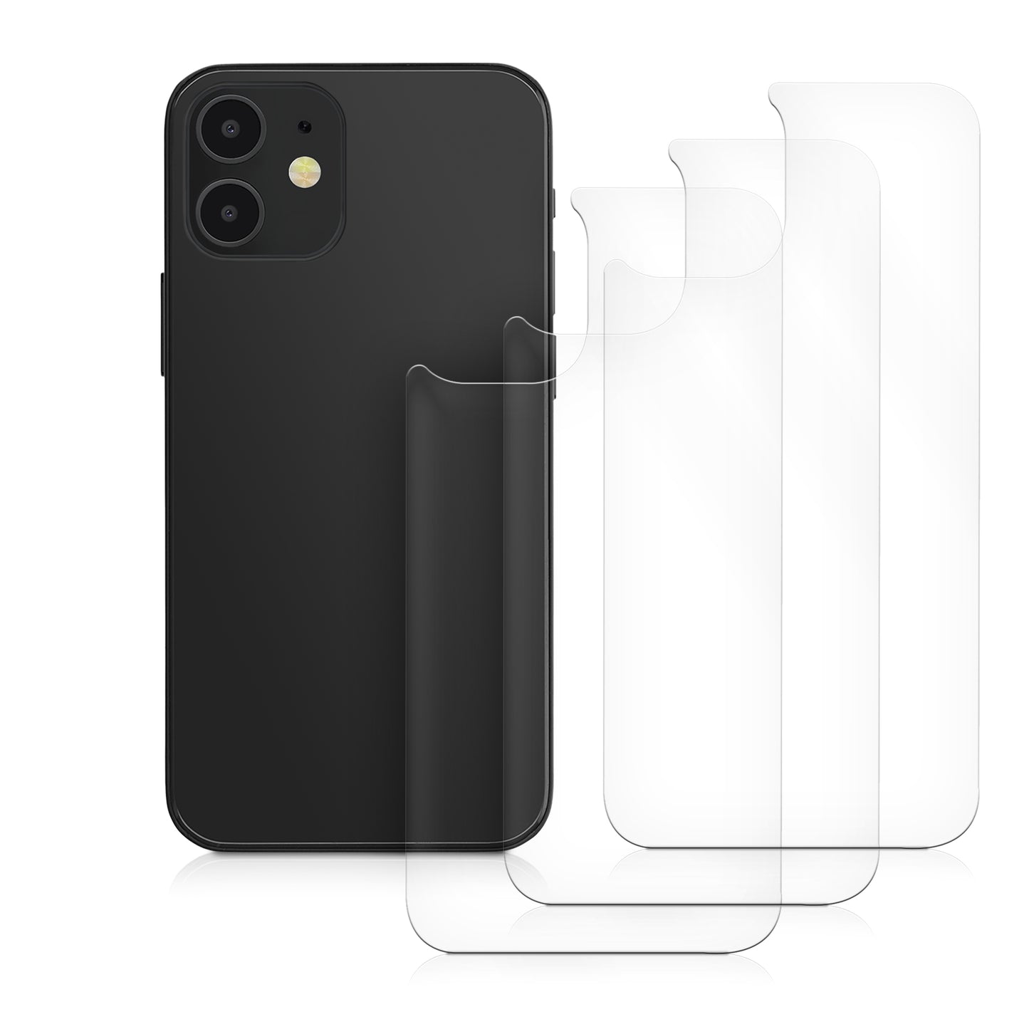 kwmobile Schutzfolie Rückseite kompatibel mit Apple iPhone 12 mini Folie Backcover Smartphone Handyfolie - Transparent