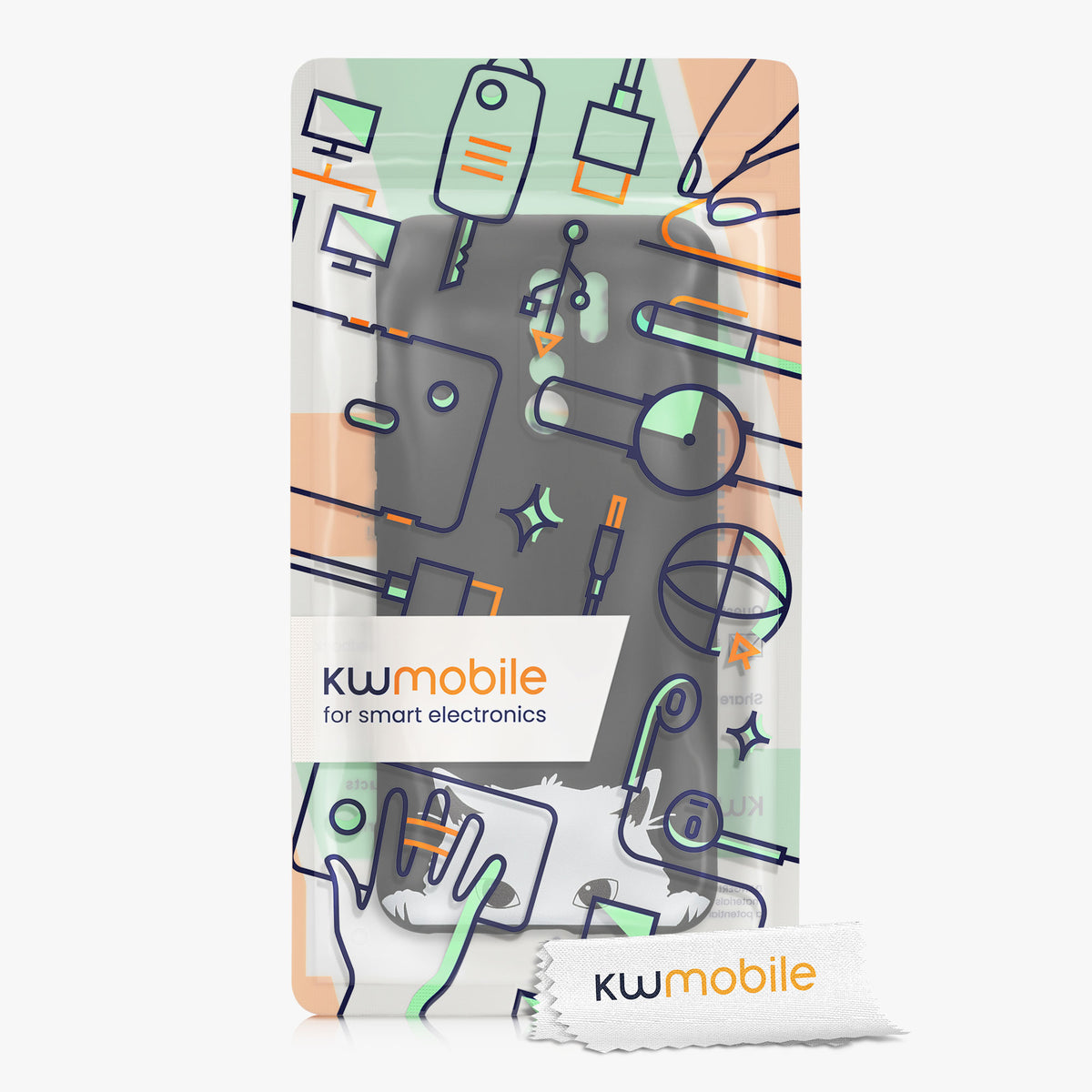 Xiaomi Redmi 9 Silicone Phone Case White Heart