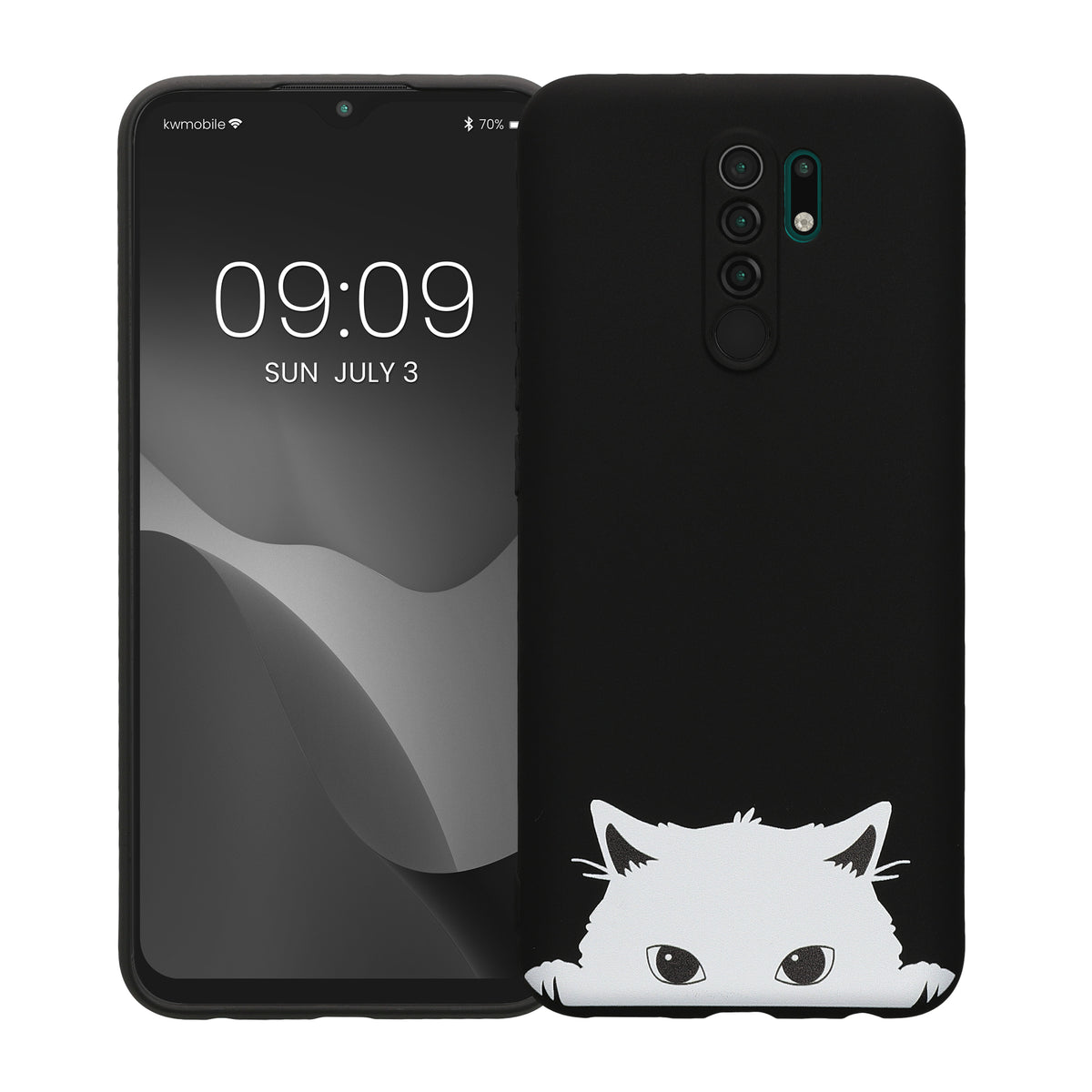 Xiaomi Redmi 9 Silicone Phone Case White Heart