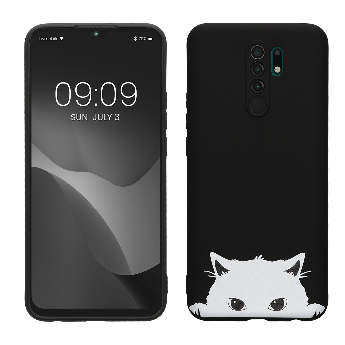 Xiaomi Redmi 9 Silicone Phone Case White Heart