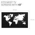 kwmobile 43" TV Cover Indoor Television Sleeve Screen Protector Cover TV Screen Dust Cover TV Cover