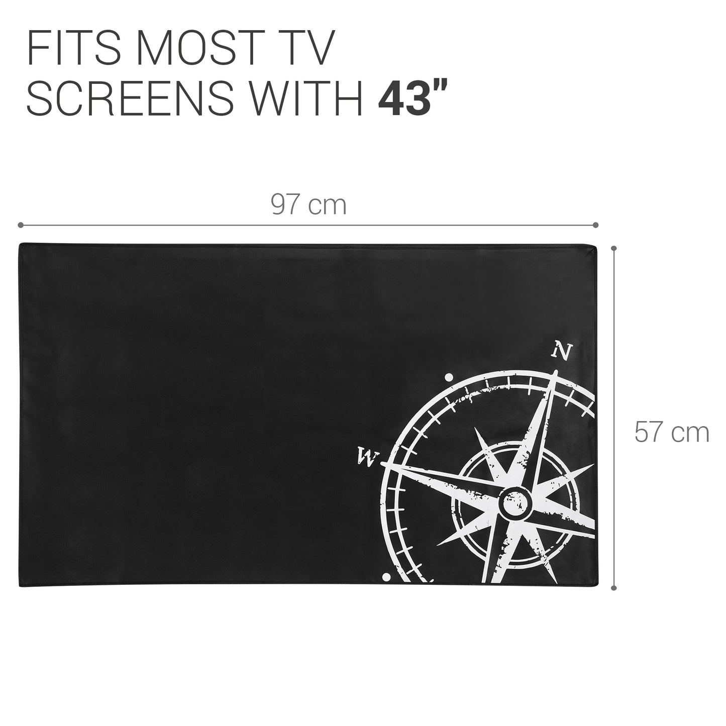 kwmobile 43" TV Cover Indoor Television Sleeve Screen Protector Cover TV Screen Dust Cover TV Cover