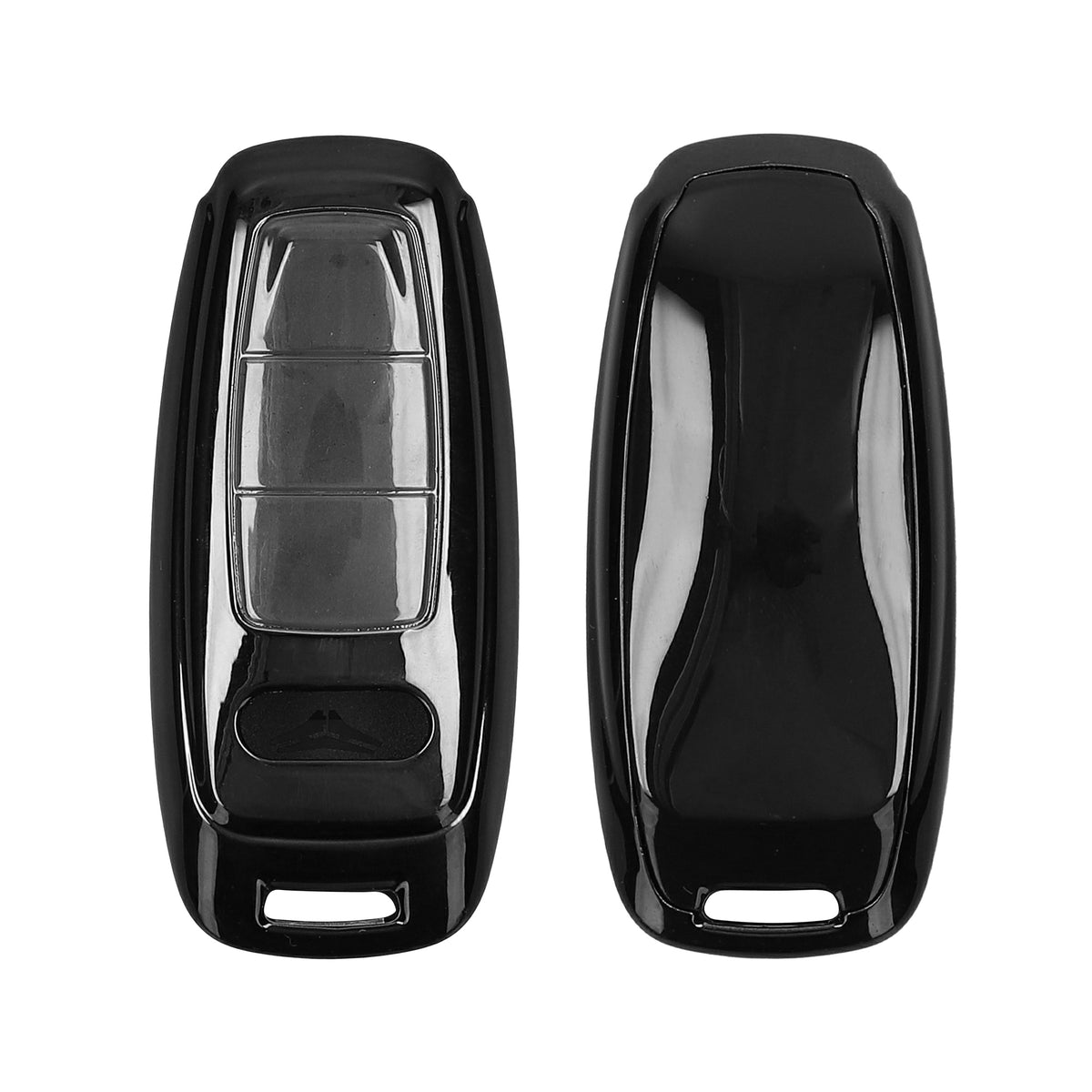 Audi A6 A7 A8 Q7 Q8 3-Button Keyless TPU Car Key Cover Metallic