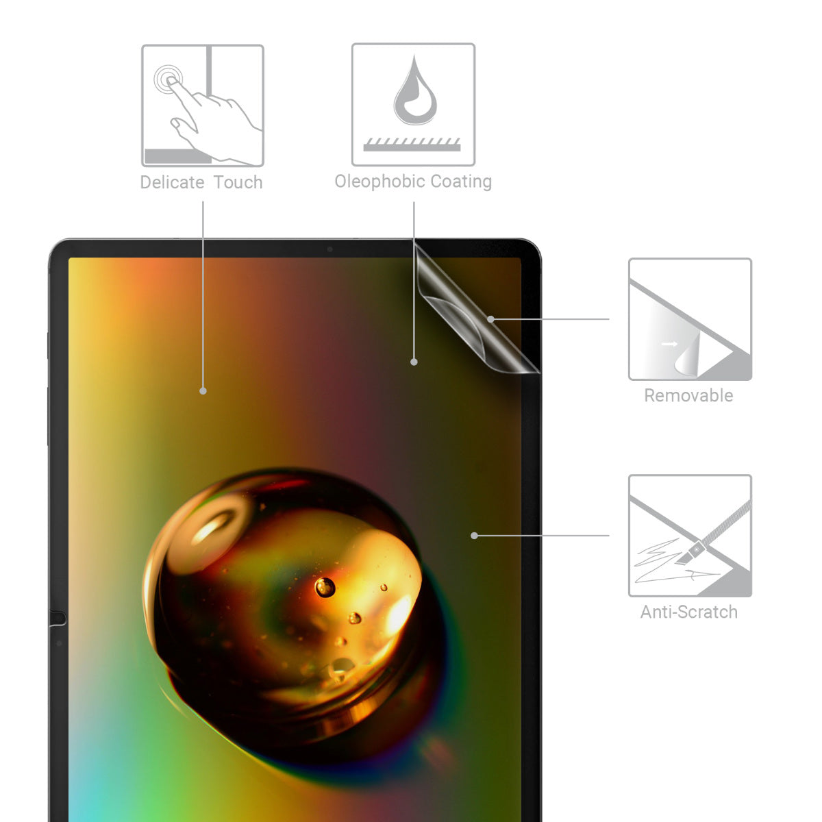 kwmobile Schutzfolie kompatibel mit Samsung Galaxy Tab S7 Plus / Tab S7 FE Folie Full Screen Tablet - Displayschutz