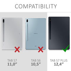 kwmobile Schutzfolie kompatibel mit Samsung Galaxy Tab S7 Plus / Tab S7 FE Folie Full Screen Tablet - Displayschutz