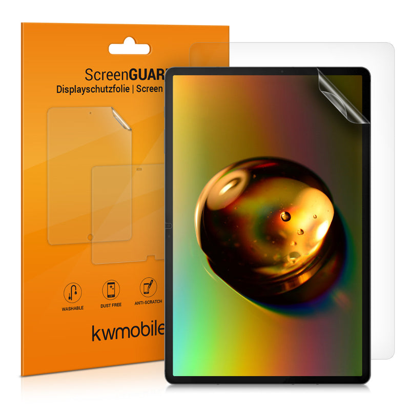 kwmobile 2x Schutzfolie kompatibel mit Samsung Galaxy Tab S7 Plus / Tab S7 FE - Folie klar Full Screen Tablet Transparent  