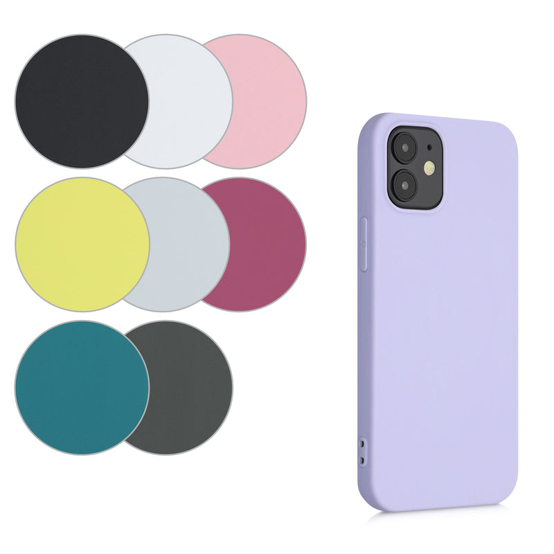 kwmobile Handyhülle für Apple iPhone 12 mini Hülle - Kabelloses Laden - Schutzhülle Cover - Schwarz matt - Hüllen