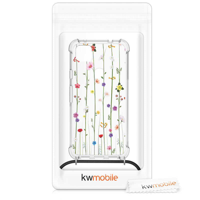 Google Pixel 4a Silicone Necklace Phone Case Wild Flowers
