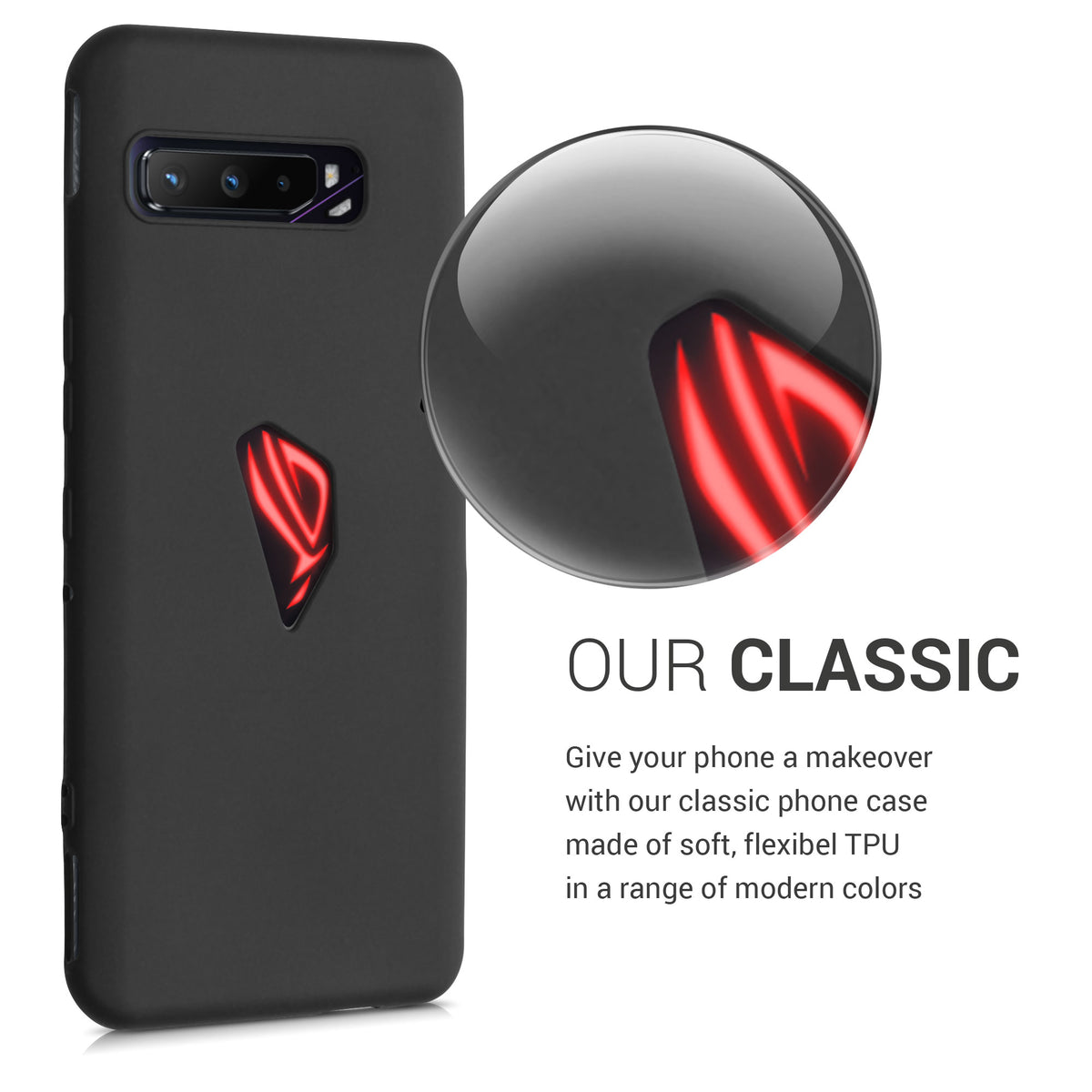 kwmobile Phone Case for ASUS ROG Phone 3 (ZS661KS) Cover Case Wireless Charging Protective Cover