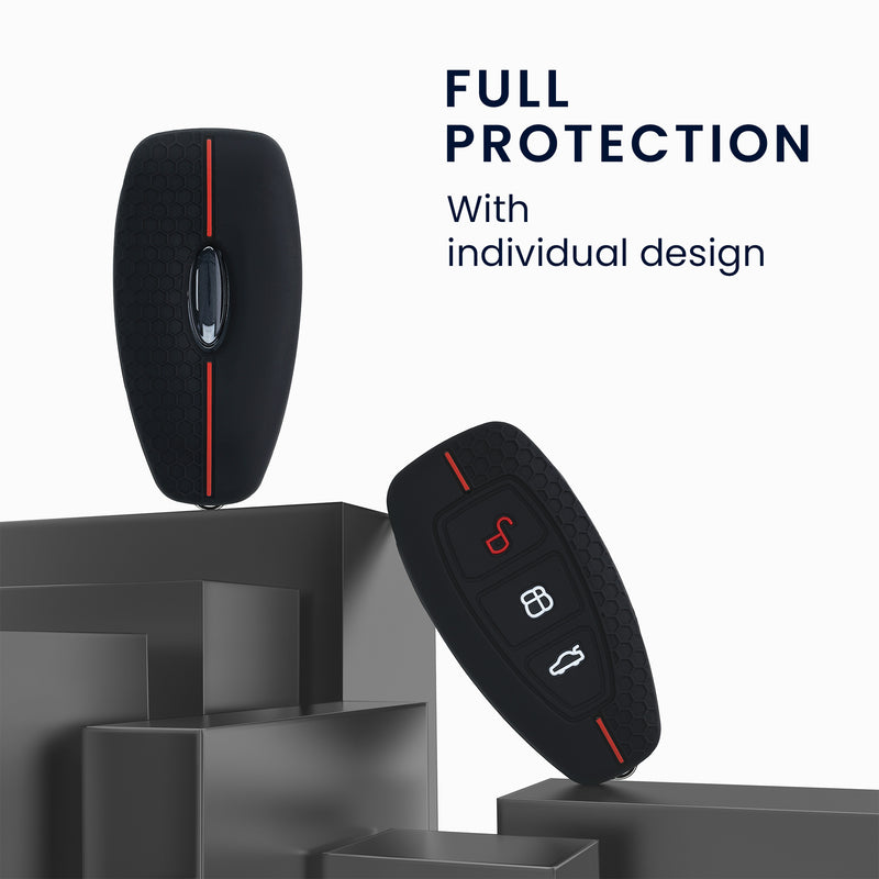 kwmobile Car Key Cover Compatible with Ford 3-Button Car Key Keyless Go Case