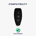 kwmobile Car Key Cover Compatible with Ford 3-Button Car Key Keyless Go Case