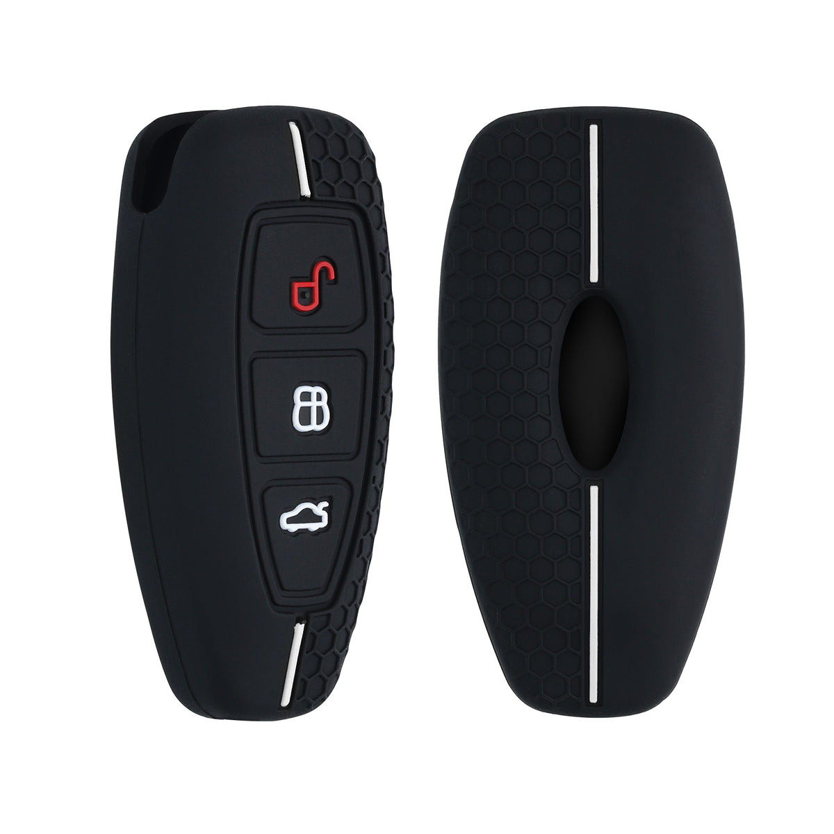 Silicone Car Key Cover for Ford 3-Button Keyless Go Honeycomb