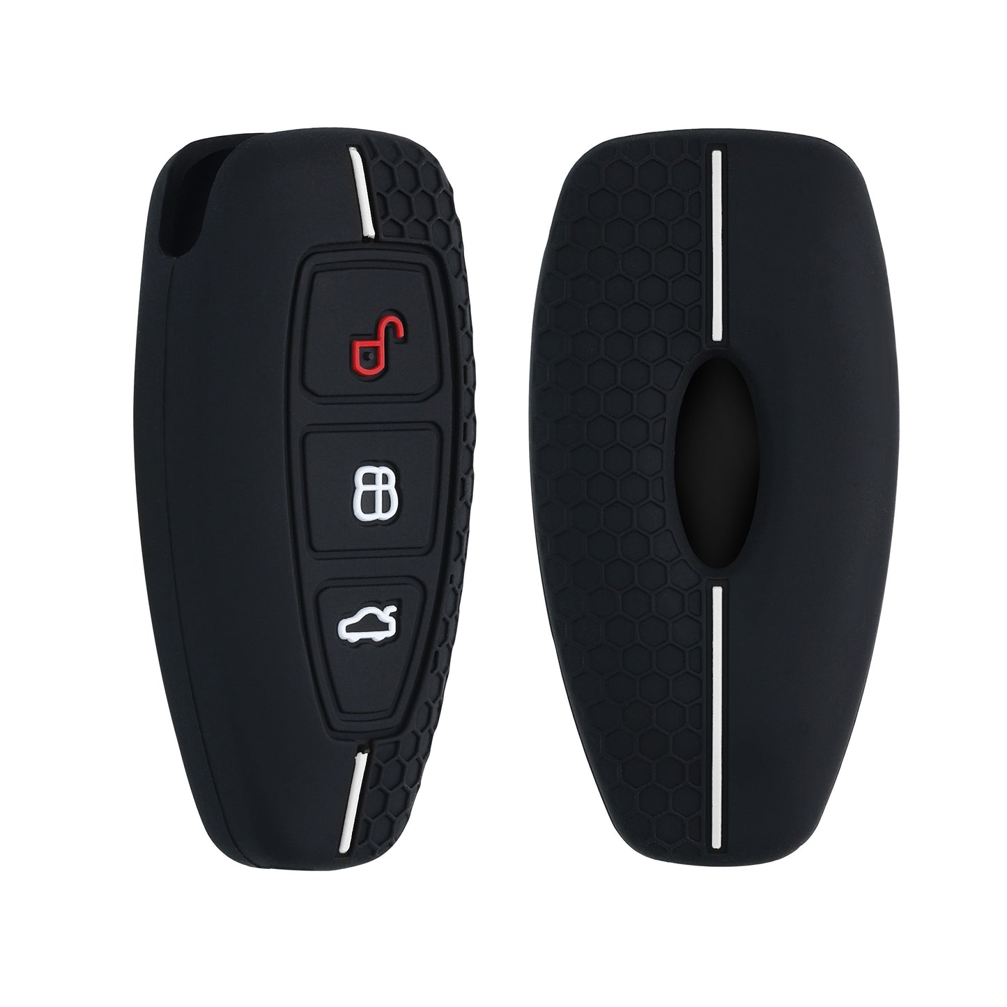 kwmobile Car Key Cover Compatible with Ford 3-Button Car Key Keyless Go Case
