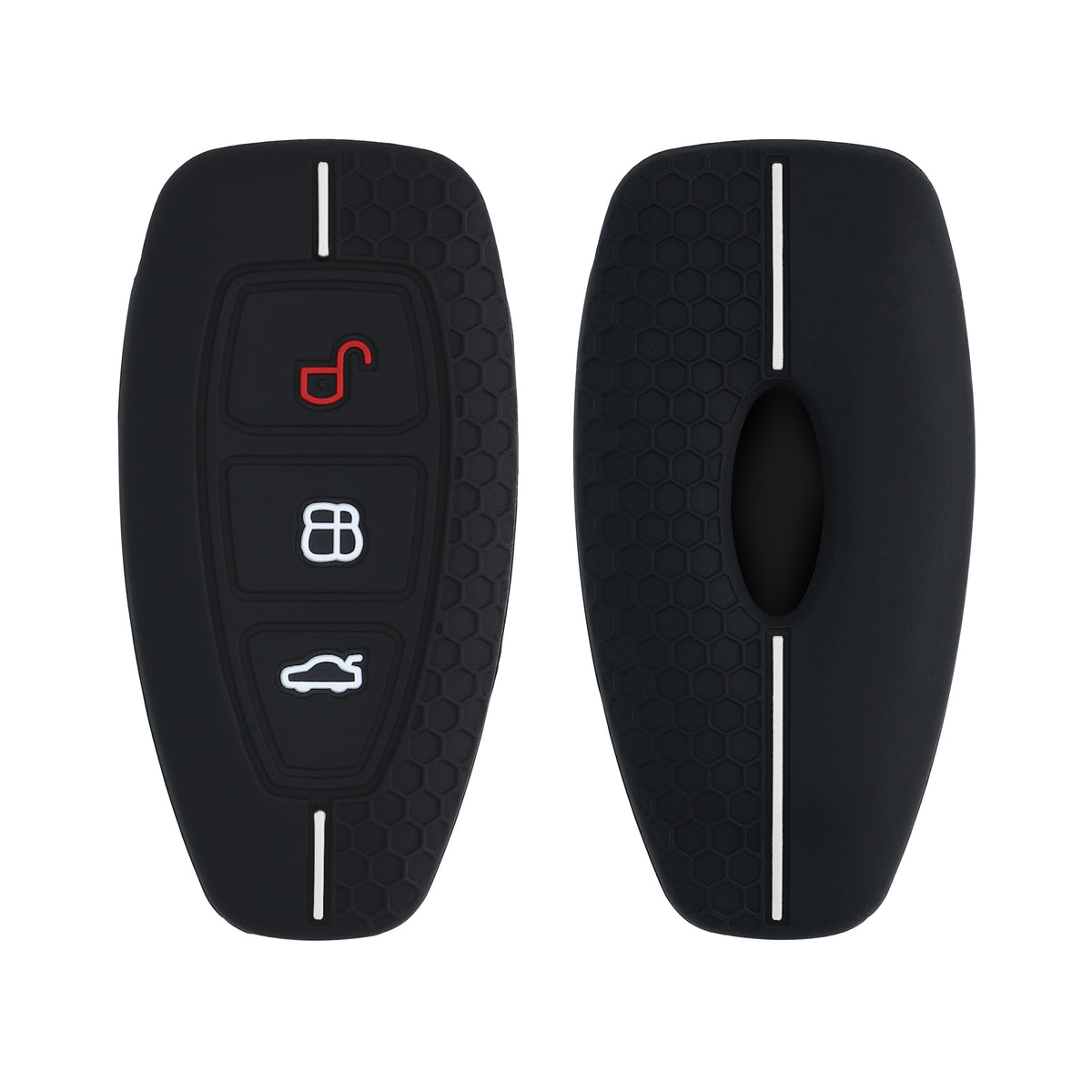 Silicone Car Key Cover for Ford 3-Button Keyless Go Honeycomb