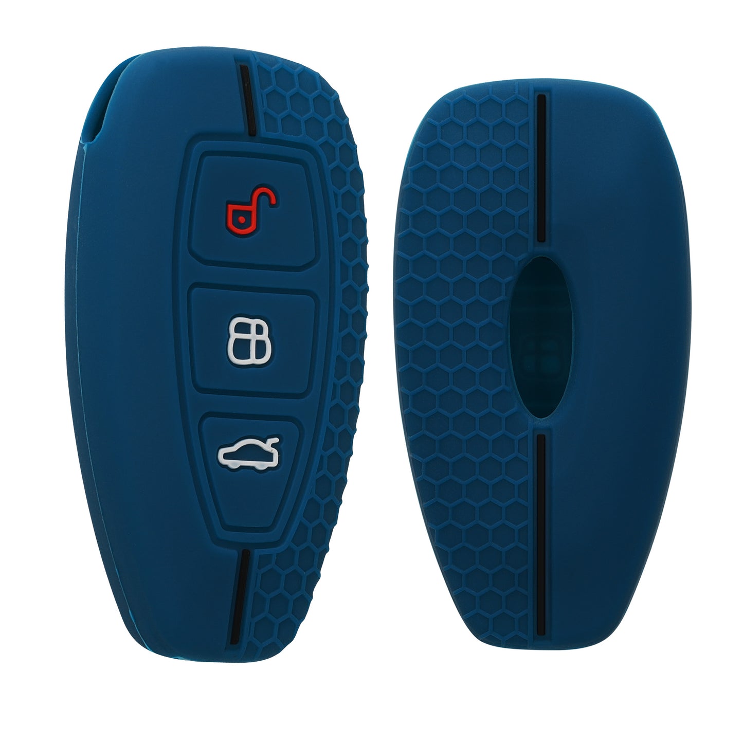 kwmobile Car Key Cover Compatible with Ford 3-Button Car Key Keyless Go Case