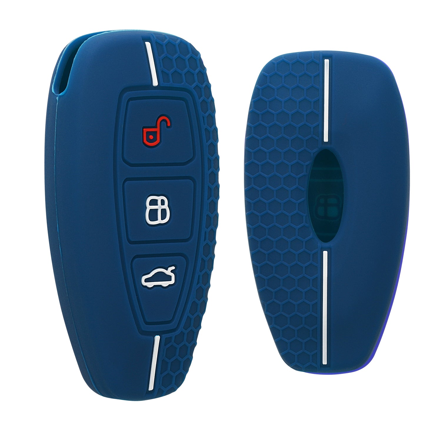 kwmobile Car Key Cover Compatible with Ford 3-Button Car Key Keyless Go Case