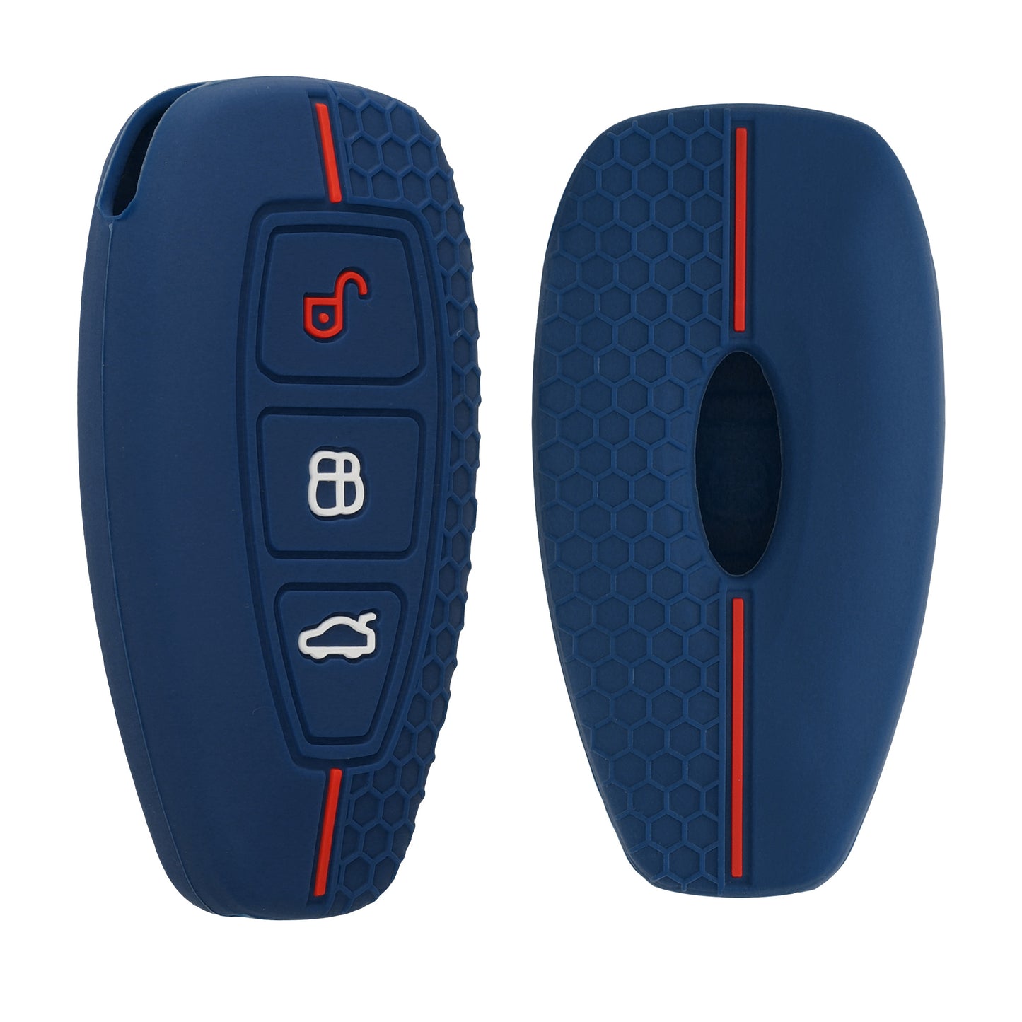 kwmobile Car Key Cover Compatible with Ford 3-Button Car Key Keyless Go Case