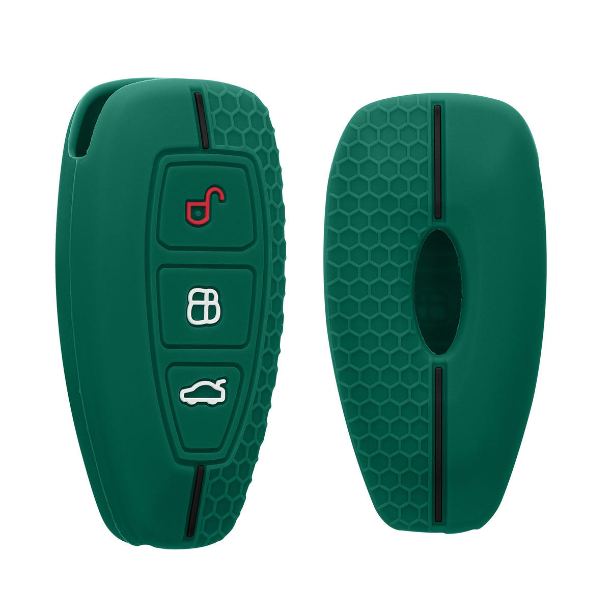 Silicone Car Key Cover for Ford 3-Button Keyless Go Honeycomb