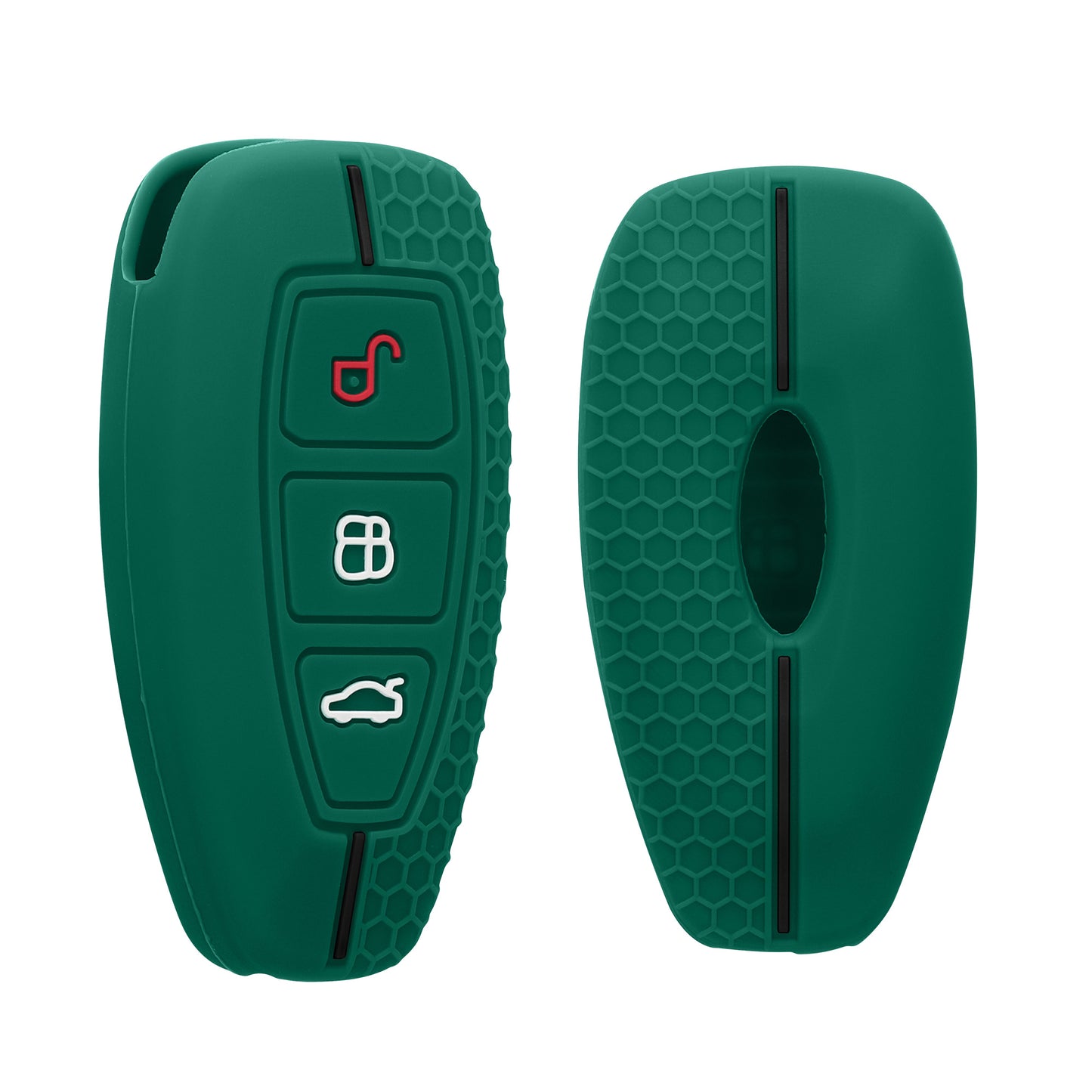 kwmobile Car Key Cover Compatible with Ford 3-Button Car Key Keyless Go Case