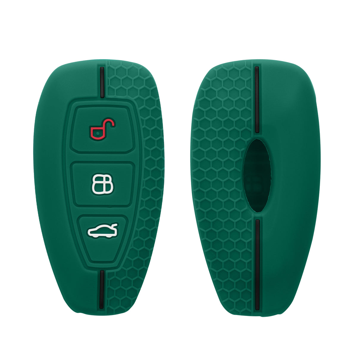 Silicone Car Key Cover for Ford 3-Button Keyless Go Honeycomb