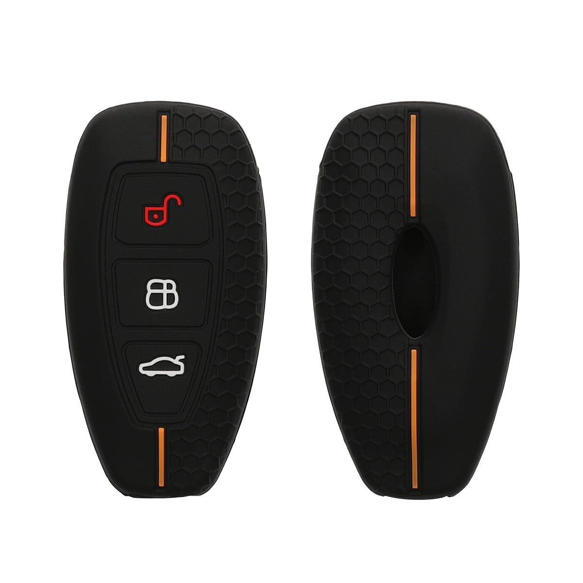 Silicone Car Key Cover for Ford 3-Button Keyless Go Honeycomb