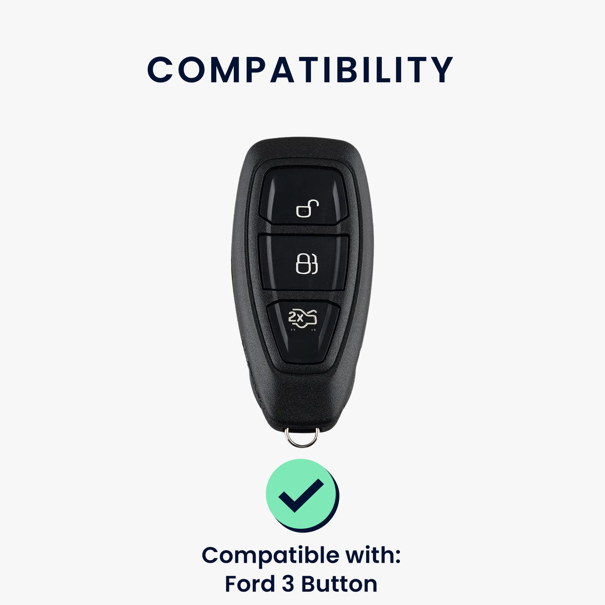 Silicone Car Key Cover for Ford 3-Button Keyless Go Honeycomb