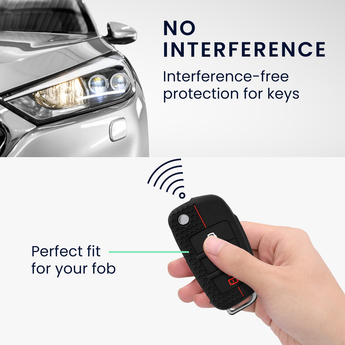 Audi 3-Button Flip Key Car Key Cover Honeycomb