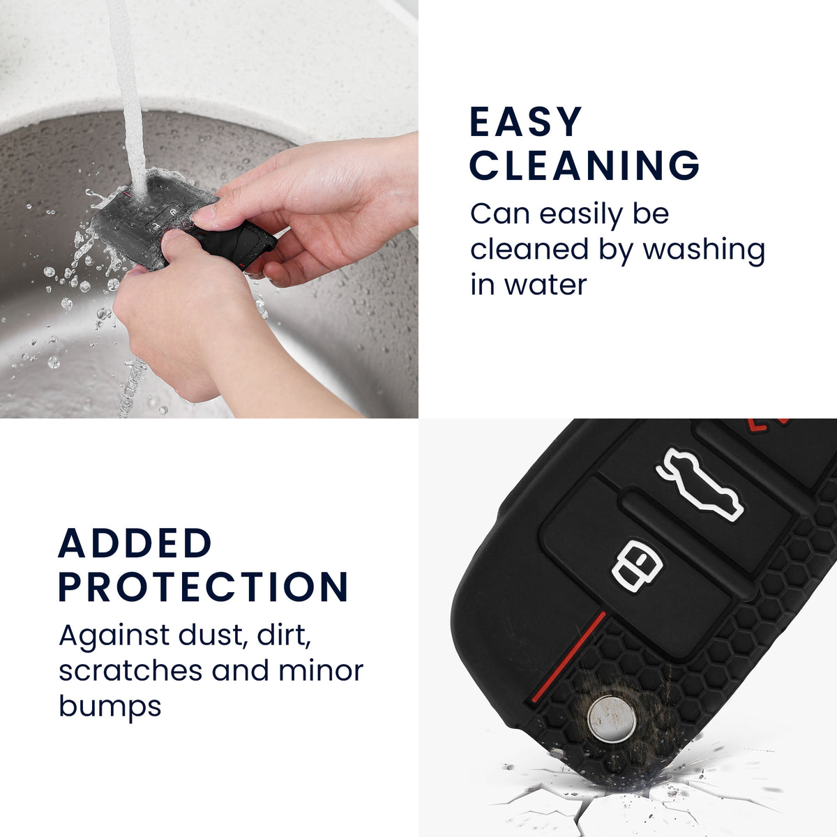 Audi 3-Button Flip Key Car Key Cover Honeycomb