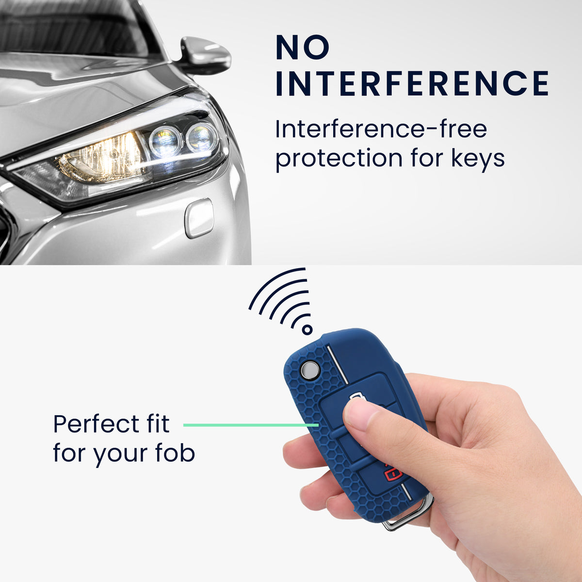 Audi 3-Button Flip Key Car Key Cover Honeycomb