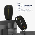 Audi 3-Button Flip Key Car Key Cover Honeycomb