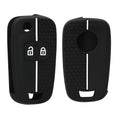 Silicone Car Key Cover for Opel Chevrolet 2-Button Flip Key White and Black Honeycomb