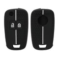 Silicone Car Key Cover for Opel Chevrolet 2-Button Flip Key White and Black Honeycomb