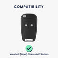 Silicone Car Key Cover for Opel Chevrolet 2-Button Flip Key White and Black Honeycomb