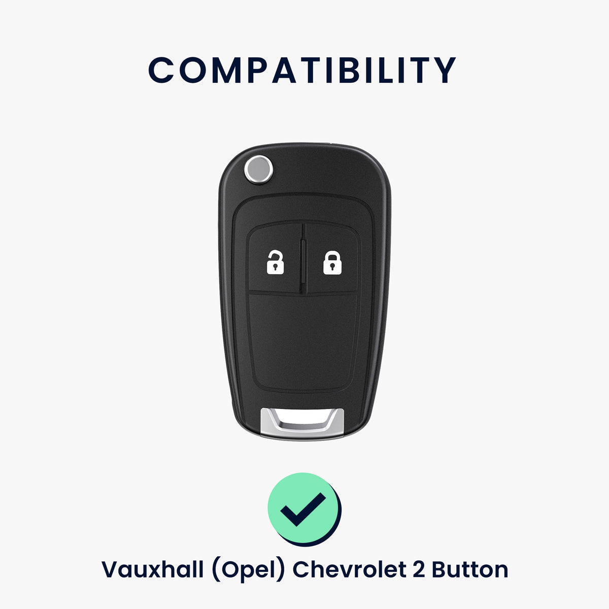 Silicone Car Key Cover for Opel Chevrolet 2-Button Flip Key White and Black Honeycomb