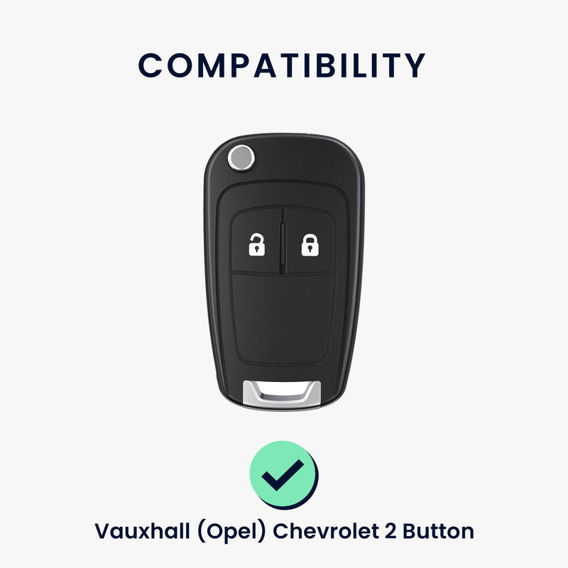 Silicone Car Key Cover for Opel Chevrolet 2-Button Flip Key White and Black Honeycomb
